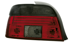 Baklykter, rød/sort